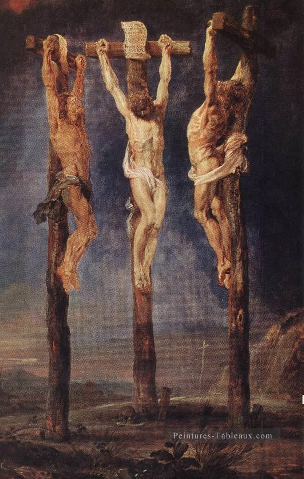 Les Trois Croix Baroque Peter Paul Rubens Peintures à l'huile